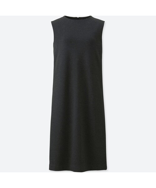 UNIQLO（ユニクロ）の「ポンチドレス（ノースリーブ）（ワンピース・レディース・RED 17/DARK GRAY 08/BLACK 09・XS/M/L/XL/S/XXL）」の3枚目の写真