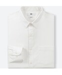 ユニクロ | ファインクロスストレッチスリムフィットドビーシャツ（レギュラーカラー・長袖）(襯衫)