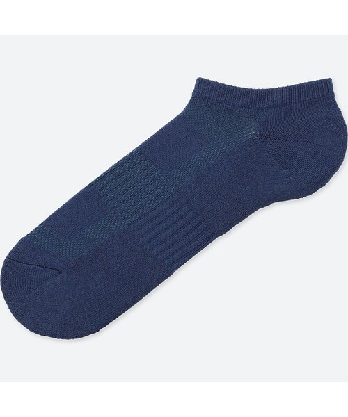 UNIQLO（ユニクロ）の「パイルメッシュショートソックス（ソックス/靴下・メンズ・GRAY 03/BLUE 65/OLIVE 56/RED 16/WHITE 00・27-29/25-27）」の4枚目の写真