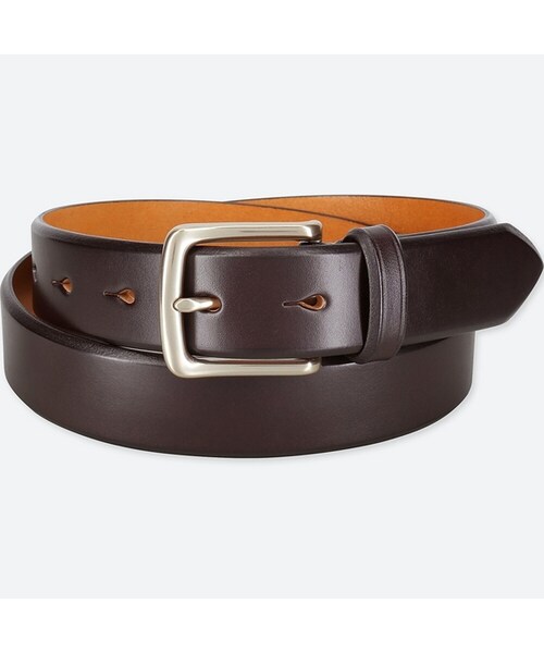 UNIQLO（ユニクロ）の「イタリアンサドルレザーベルト（ベルト・メンズ・DARK BROWN 38/BLACK 09・XL/M/L）」の2枚目の写真