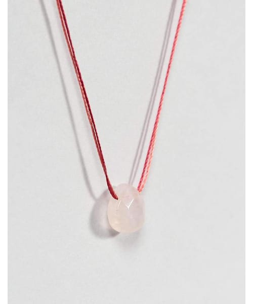 Dogeared（ドギャード）の「Dogeared Rose Quartz Briolette Healing Gem on Silk