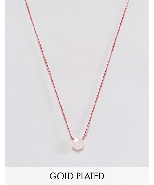 Dogeared（ドギャード）の「Dogeared Rose Quartz Briolette Healing Gem on Silk