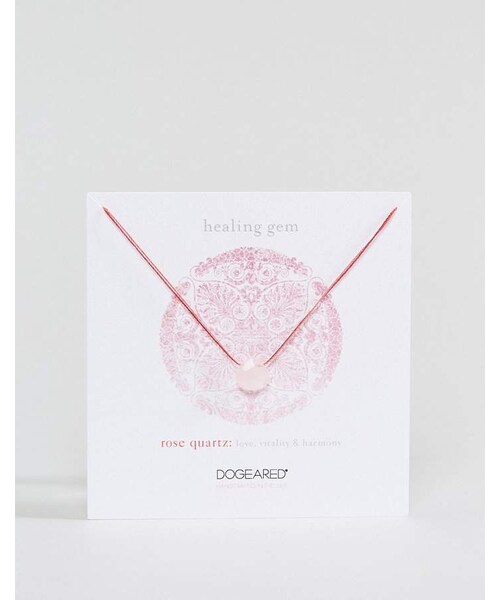 Dogeared（ドギャード）の「Dogeared Rose Quartz Briolette Healing Gem on Silk