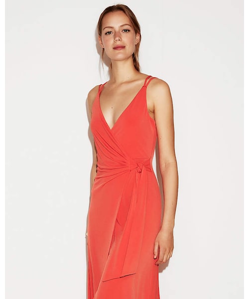 strappy wrap maxi dress