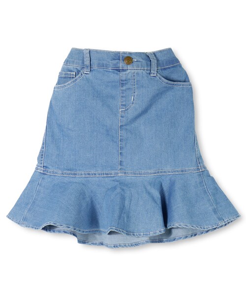 BRANSHES(ブランシェス)の「デニムマーメイドスカート(デニムスカート・キッズ・ブルー/ネイビーブルー・100~150)」の1枚目の写真