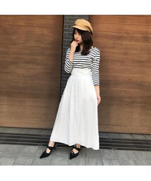 ADIRA | bicolor stitch long skirt(スカート)