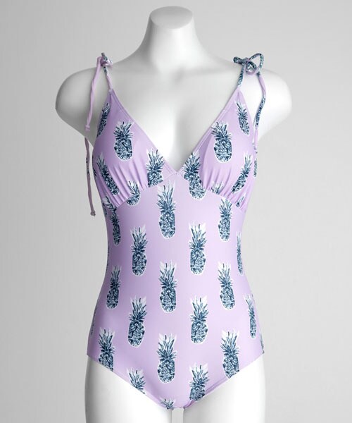 DHOLIC（ディーホリック）の「パイナップルショルダータイモノキニ（水着・レディース・イエロー/レッド/パープル・FREE）」の2枚目の写真