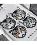 GUCCI 猫イラスト Tシャツ　110cm 希少 イグナシ・モンレアル ◎GUCCI グッチTシャツ猫ネコカットソー