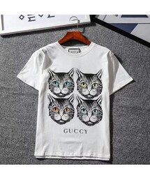激レア！GUCCI ネコTシャツ 半袖 フリーサイズ 2025年最新】gucci 猫 tシャツの人気アイテム - メルカリ