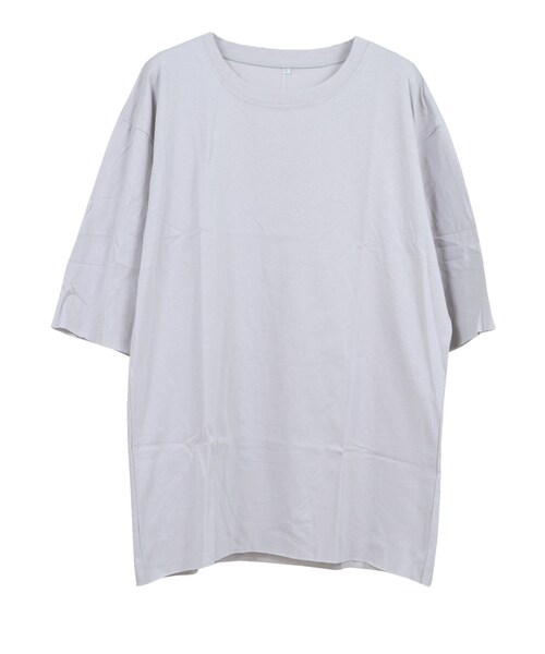 STYLEBLOCK（スタイルブロック）の「ビッグシルエットトップス（Tシャツ/カットソー・レディース・ホワイト/ブルー/グレー/ピンク/ブラック/パープル・M）」の3枚目の写真