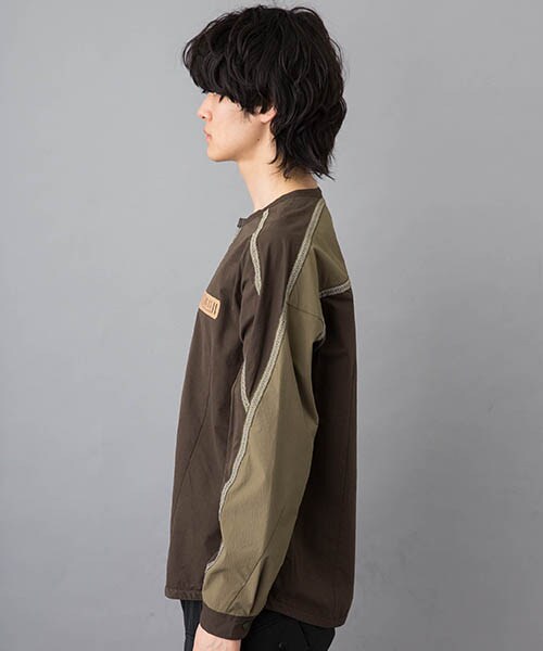 WHITE MOUNTAINEERING(ホワイトマウンテニアリング)の「ノーカラーシャツ(その他・メンズ・BLK/KHK・0/1/2)」の15枚目の写真