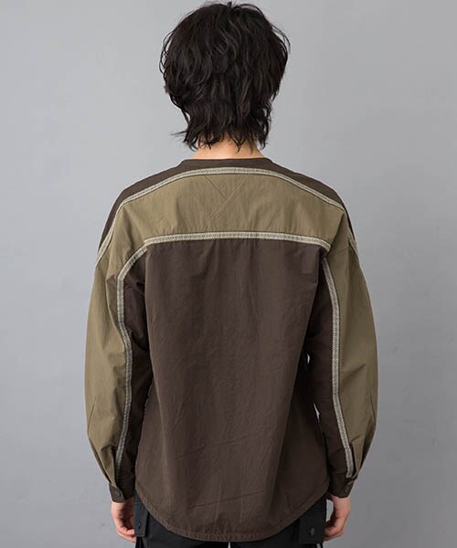 WHITE MOUNTAINEERING(ホワイトマウンテニアリング)の「ノーカラーシャツ(その他・メンズ・BLK/KHK・0/1/2)」の6枚目の写真