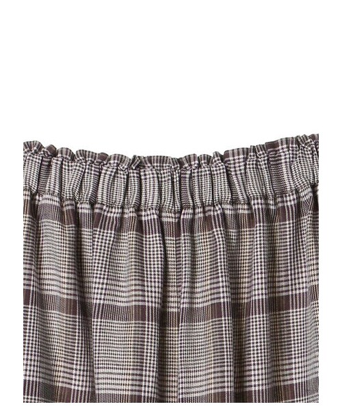 earth music&ecology(アースミュージックアンドエコロジー)の「アキイロフレンチリネン混チェックスカーチョ(パンツ・イエロー/グリーン/パープル・F)」の4枚目の写真