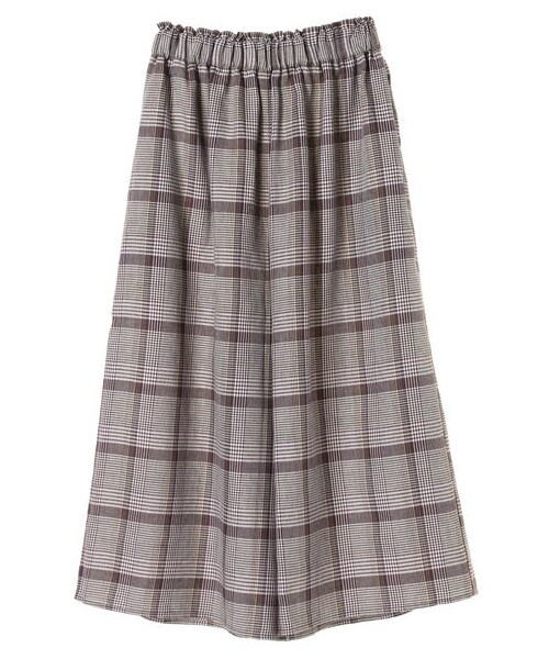 earth music&ecology(アースミュージックアンドエコロジー)の「アキイロフレンチリネン混チェックスカーチョ(パンツ・イエロー/グリーン/パープル・F)」の9枚目の写真