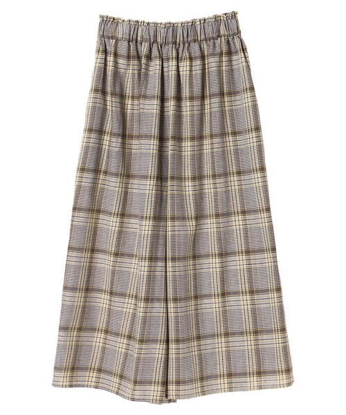 earth music&ecology(アースミュージックアンドエコロジー)の「アキイロフレンチリネン混チェックスカーチョ(パンツ・イエロー/グリーン/パープル・F)」の7枚目の写真