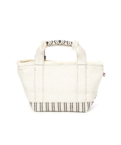 BAYFLOW（ベイフロー）の「ヘリンボンロゴトート S（バッグ・ナチュラル）」の5枚目の写真