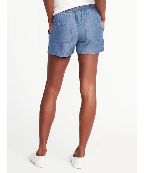 OLD NAVY（オールドネイビー）の「Soft Tencel® Utility Shorts For Women - 4 inch inseam（その他パンツ・レディース・Chambray Blue・Regular L）」の4枚目の写真