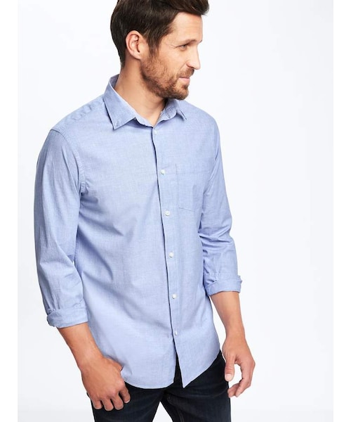OLD NAVY（オールドネイビー）の「Built-In Flex Everyday Shirt for Men（シャツ/ブラウス・メンズ・Bright White/Color Me Blue・Regular L/Regular Xl/Regular Xs/Regular S/Regular M/Big Xxl/Tall M/Tall L/Tall Xl）」の6枚目の写真