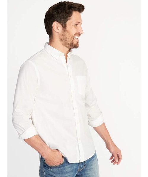 OLD NAVY（オールドネイビー）の「Built-In Flex Everyday Shirt for Men（シャツ/ブラウス・メンズ・Bright White/Color Me Blue・Regular L/Regular Xl/Regular Xs/Regular S/Regular M/Big Xxl/Tall M/Tall L/Tall Xl）」の8枚目の写真