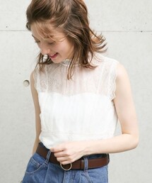 Heather | スカラップレースハイネックタンク(トップス)