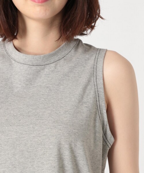 studio CLIP（スタディオクリップ）の「配色ステッチノースリーブプルオーバー（トップス・ホワイト/グレー/ブラック/ベージュ）」の10枚目の写真