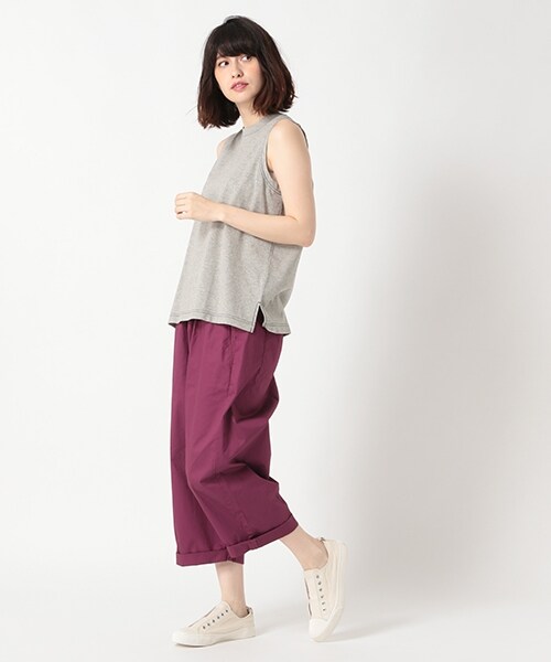 studio CLIP（スタディオクリップ）の「配色ステッチノースリーブプルオーバー（トップス・ホワイト/グレー/ブラック/ベージュ）」の5枚目の写真