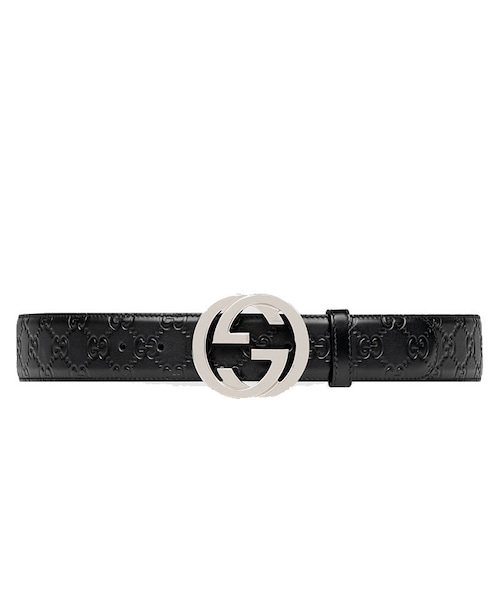 グッチ レザー GGスプリーム ベルト GUCCI グッチ GGスプリーム ダブルGバックル ベルト ブラウン
