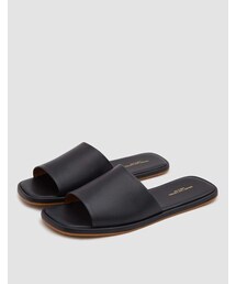 22SS【DRIES VAN NOTEN】Padded sandals パッド入りサンダル Padded leather sandals in green - Dries Van Noten | Mytheresa