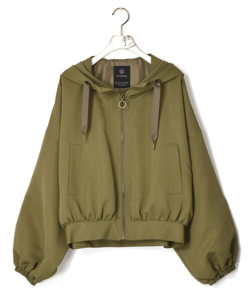 w closet（ダブルクローゼット）の「フード付きドロップショルダーワイドブルゾン（ジャケット/アウター・レディース・キャメル/カーキ・FREE）」の2枚目の写真
