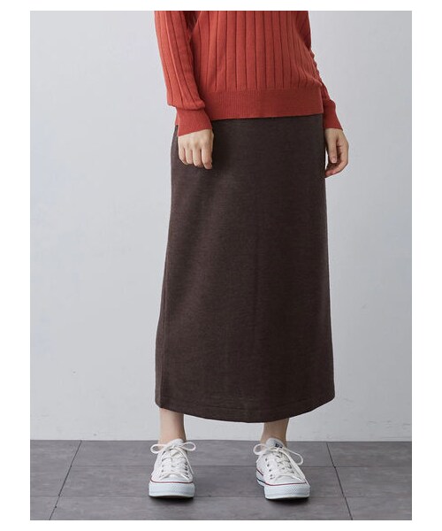 SEVENDAYS=SUNDAY(セブンデイズサンデイ)の「起毛サカリバペンシルスカート(スカート・アイボリー/チャコールグレー/ブラック/レッド/キャメル/カーキ・M/L)」の8枚目の写真