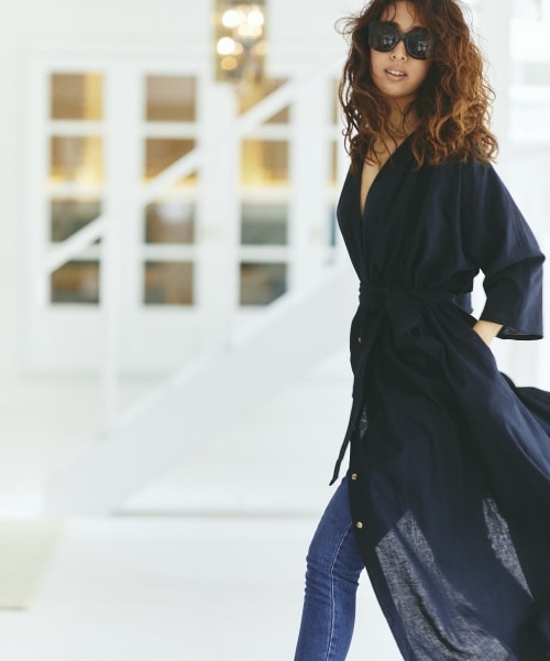 BAYFLOW（ベイフロー）の「コットンリネンガウンワンピース（）」 - WEAR