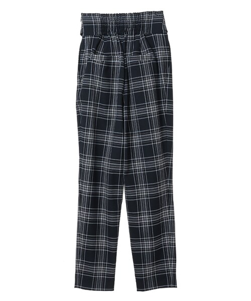 31 Sons de mode（トランテアン　ソン　ドゥ　モード）の「チェックハイウエストテーパードパンツ（パンツ・レディース・着用色:ネイビー/着用色:オフホワイト/オフホワイト/ネイビー・36/38）」の13枚目の写真