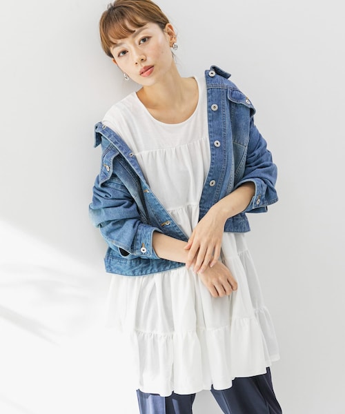 OUR ハリ感素材のチュニック丈プルオーバー ホワイト ハリ感素材のチュニック丈プルオーバー – OURHOME