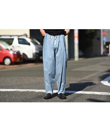 YANTOR | YANTOR 120双糸 Bleach Himo Pants / light blue(その他パンツ)