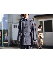 YANTOR | YANTOR Geometric Long Jacket / blue(その他アウター)