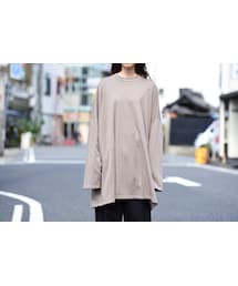 my beautiful landlet | My Beautiful Landlet ミニフリースロングスリーブBIG-T beige(Tシャツ/カットソー)