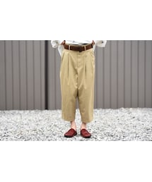 VOAAOV | VOAAOV クロップドタックパンツ beige(その他パンツ)
