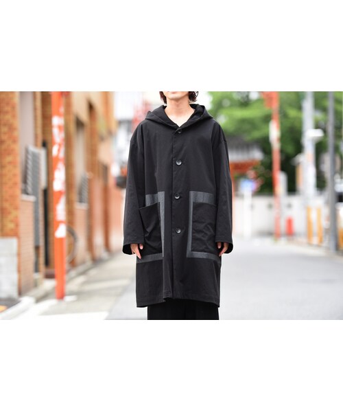 VOAAOV(ヴォアーブ)の「VOAAOV ポケットプリントフードビッグコート black(その他アウター・レディース・ブラック・0/1/2)」の1枚目の写真