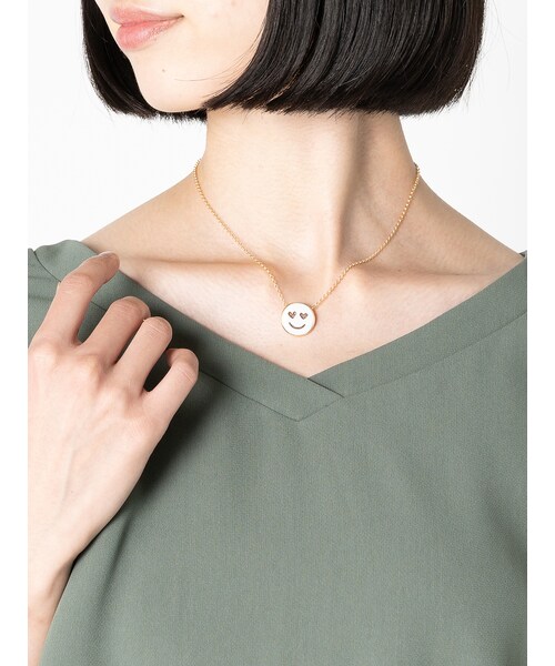 shelby　18k ホークスアイ ネックレス　H.P FRANCE好き shelby 18k ホークスアイ ネックレス H.P FRANCE好き