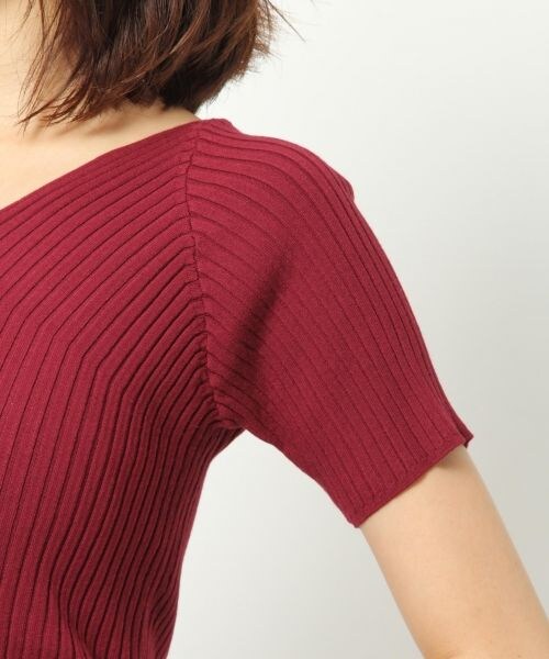 BABYLONE（バビロン）の「16GリブニットVネックPO（トップス・ブラック/ボルドー/キャメル/ブルー）」の19枚目の写真