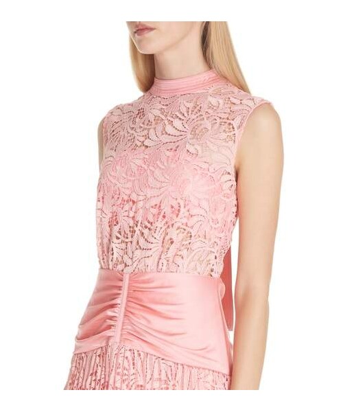 self-portrait(セルフポートレート)の「Self-Portrait Floral Lace Sleeveless Midi Dress(ワンピース・レディース・Pink・4/6)」の5枚目の写真