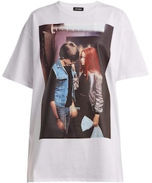 RAF SIMONS ラフシモンズ　デザインカットTシャツ RAF SIMONS (ラフシモンズ) Tシャツ with abstract embroide