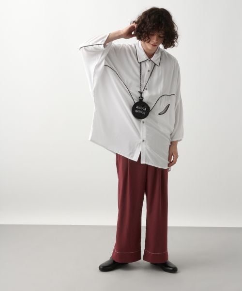 HARE(ハレ)の「ステッチデザインパンツ(パンツ・ブラック/レッド系その他)」の5枚目の写真