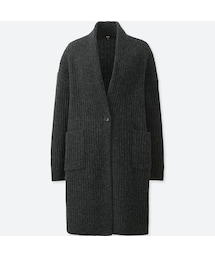 UNIQLO | ウールリブニットコート（長袖）(ニット/セーター)