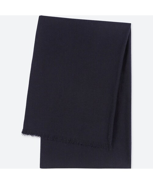 UNIQLO（ユニクロ）の「カシミヤビッグストール（その他トップス・LIGHT GRAY 02/DARK GRAY 08/NAVY 69/OFF WHITE 01/BLACK 09・フリー）」の5枚目の写真