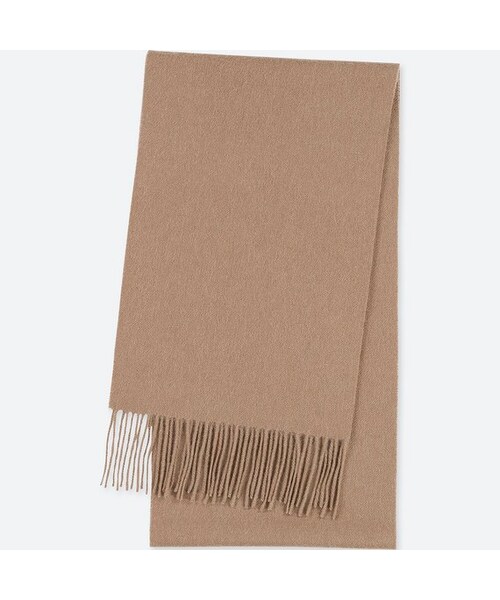 UNIQLO（ユニクロ）の「カシミヤマフラー（その他トップス・LIGHT GRAY 02/WINE 18/YELLOW 43/BROWN 34/RED 16/BLUE 63/BLACK 09/DARK GRAY 08/OFF WHITE 01/PINK 12/NAVY 69/GREEN（オンライン限定カラー） 53・フリー）」の5枚目の写真