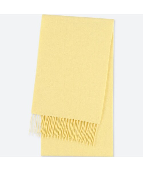 UNIQLO（ユニクロ）の「カシミヤマフラー（その他トップス・LIGHT GRAY 02/WINE 18/YELLOW 43/BROWN 34/RED 16/BLUE 63/BLACK 09/DARK GRAY 08/OFF WHITE 01/PINK 12/NAVY 69/GREEN（オンライン限定カラー） 53・フリー）」の9枚目の写真