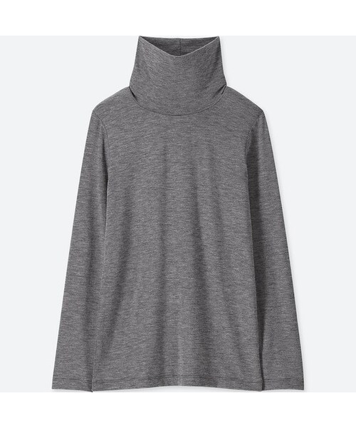 UNIQLO（ユニクロ）の「KIDS ヒートテックタートルネックT（長袖）（その他トップス・WHITE 00/BLACK 09/DARK GRAY 08・130/120/160/150/110/140）」の3枚目の写真