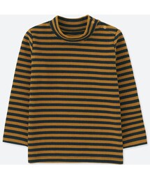 UNIQLO | リブハイネックT（ボーダー・長袖）(その他トップス)
