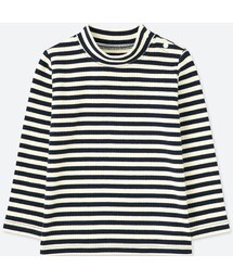 UNIQLO | リブハイネックT（ボーダー・長袖）(その他トップス)